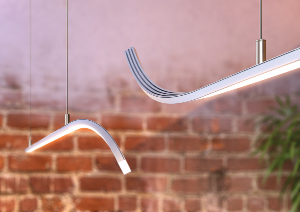 LED Profil schwarz eloxiert für Fitness- und Wellnessbereiche